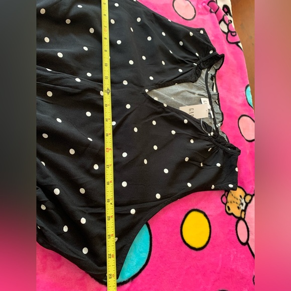 New GAP Viscose Polka Dot Coquette Dress Black & White XL Picnic - Picture 11 of 14